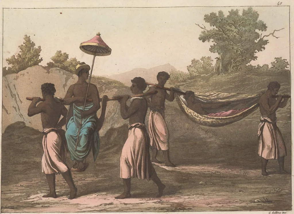An illustration from Le Costume ancien et moderne ; ou, Histoire du gouvernement, de la milice, de la religion, des arts, sciences et usages de tous les peuples anciens et modernes, d'après les monumens de l'antiquité et accompagné de dessins analogues au sujet, 1815, leaf 415