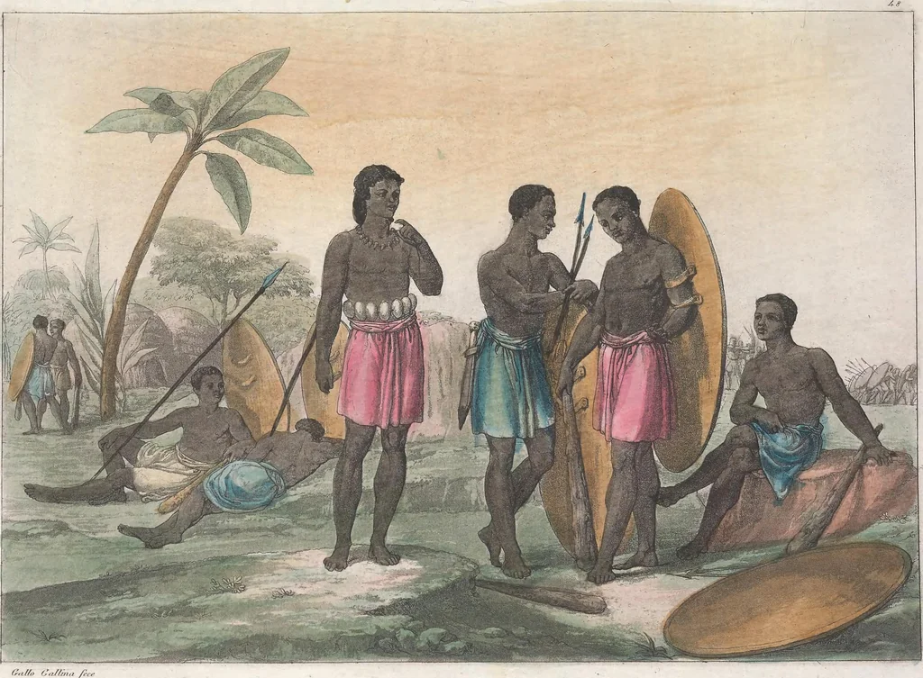 An illustration from Le Costume ancien et moderne ; ou, Histoire du gouvernement, de la milice, de la religion, des arts, sciences et usages de tous les peuples anciens et modernes, d'après les monumens de l'antiquité et accompagné de dessins analogues au sujet, 1815, leaf 433
