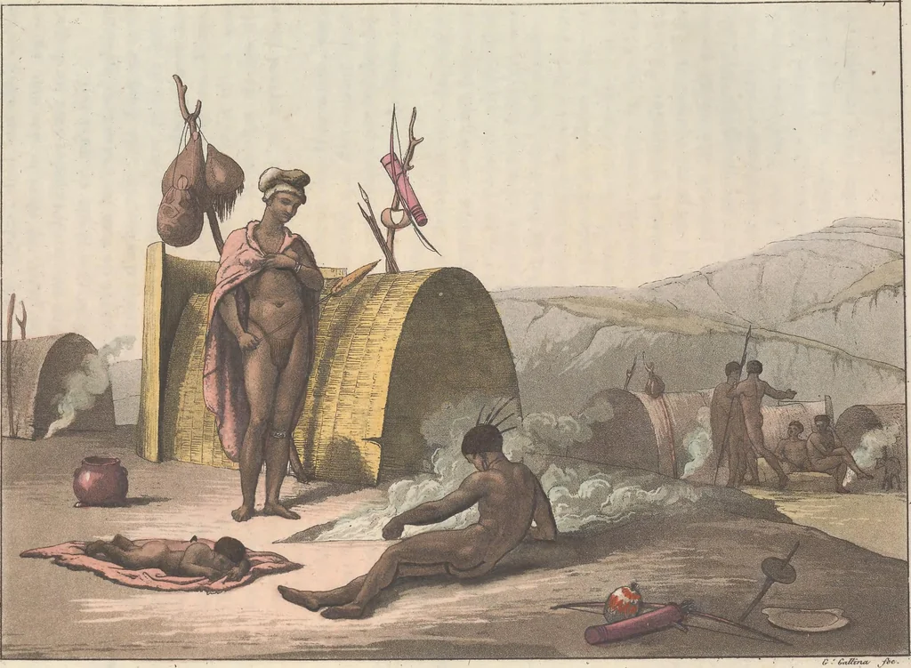 An illustration from Le Costume ancien et moderne ; ou, Histoire du gouvernement, de la milice, de la religion, des arts, sciences et usages de tous les peuples anciens et modernes, d'après les monumens de l'antiquité et accompagné de dessins analogues au sujet, 1815, leaf 487