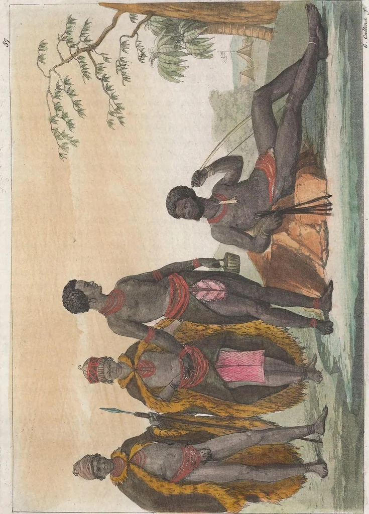 An illustration from Le Costume ancien et moderne ; ou, Histoire du gouvernement, de la milice, de la religion, des arts, sciences et usages de tous les peuples anciens et modernes, d'après les monumens de l'antiquité et accompagné de dessins analogues au sujet, 1815, leaf 498