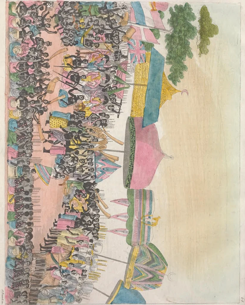 An illustration from Le Costume ancien et moderne ; ou, Histoire du gouvernement, de la milice, de la religion, des arts, sciences et usages de tous les peuples anciens et modernes, d'après les monumens de l'antiquité et accompagné de dessins analogues au sujet, 1815, leaf 581