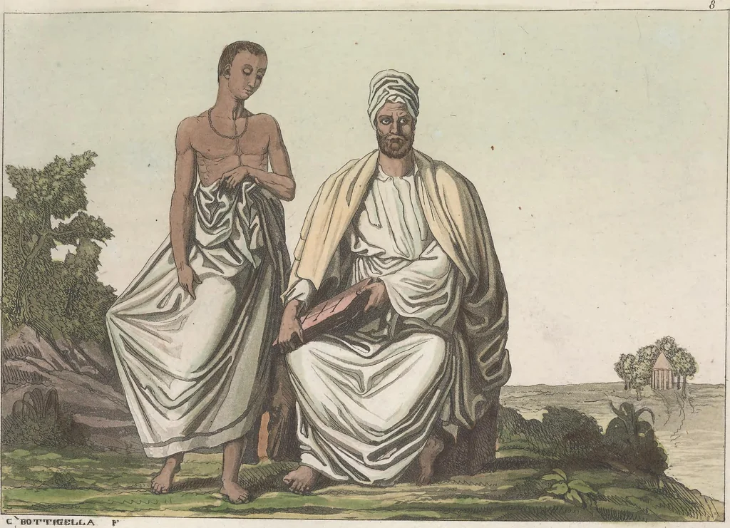 An illustration from Le Costume ancien et moderne ; ou, Histoire du gouvernement, de la milice, de la religion, des arts, sciences et usages de tous les peuples anciens et modernes, d'après les monumens de l'antiquité et accompagné de dessins analogues au sujet, 1815, leaf 92