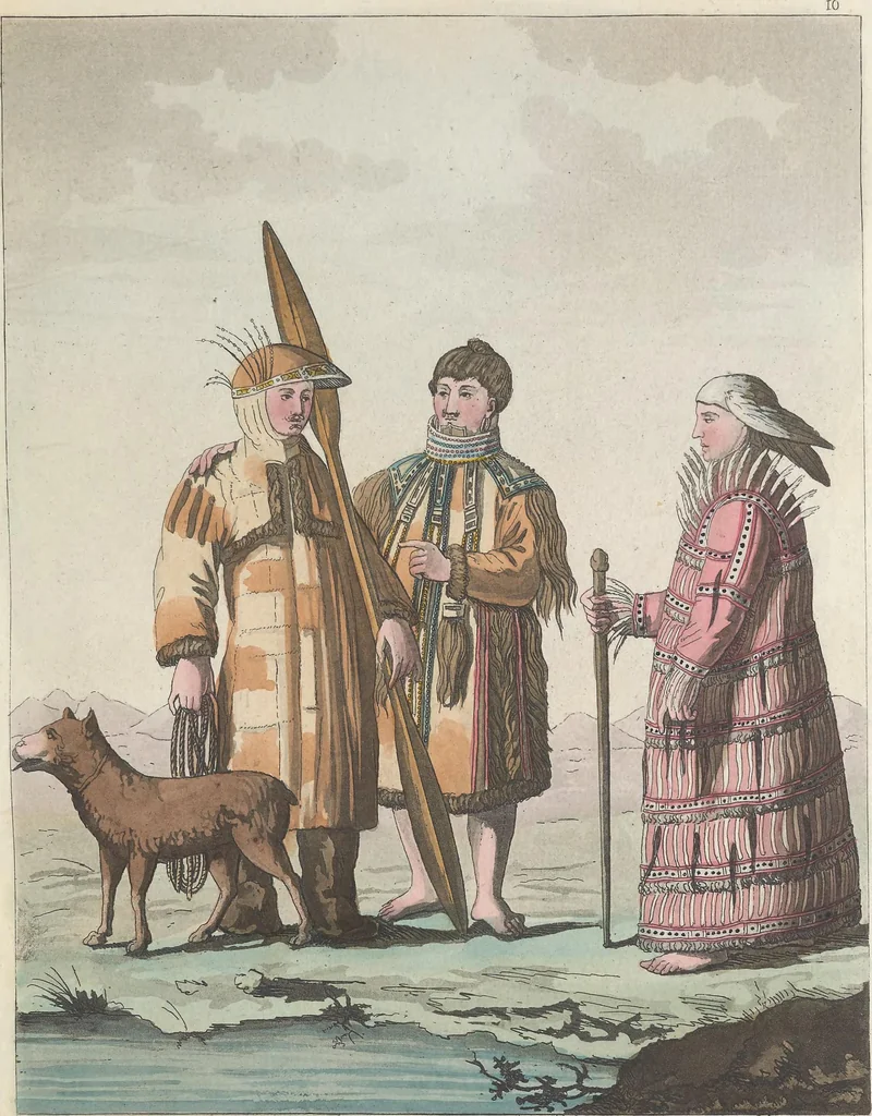 An illustration from Le Costume ancien et moderne ; ou, Histoire du gouvernement, de la milice, de la religion, des arts, sciences et usages de tous les peuples anciens et modernes, d'après les monumens de l'antiquité et accompagné de dessins analogues au sujet, 1815, leaf 108