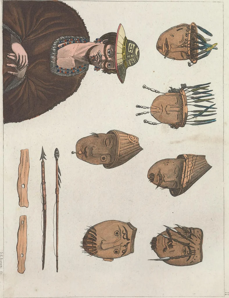 An illustration from Le Costume ancien et moderne ; ou, Histoire du gouvernement, de la milice, de la religion, des arts, sciences et usages de tous les peuples anciens et modernes, d'après les monumens de l'antiquité et accompagné de dessins analogues au sujet, 1815, leaf 111