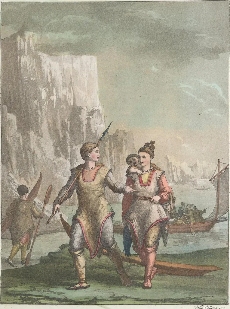 An illustration from Le Costume ancien et moderne ; ou, Histoire du gouvernement, de la milice, de la religion, des arts, sciences et usages de tous les peuples anciens et modernes, d'après les monumens de l'antiquité et accompagné de dessins analogues au sujet, 1815, leaf 234