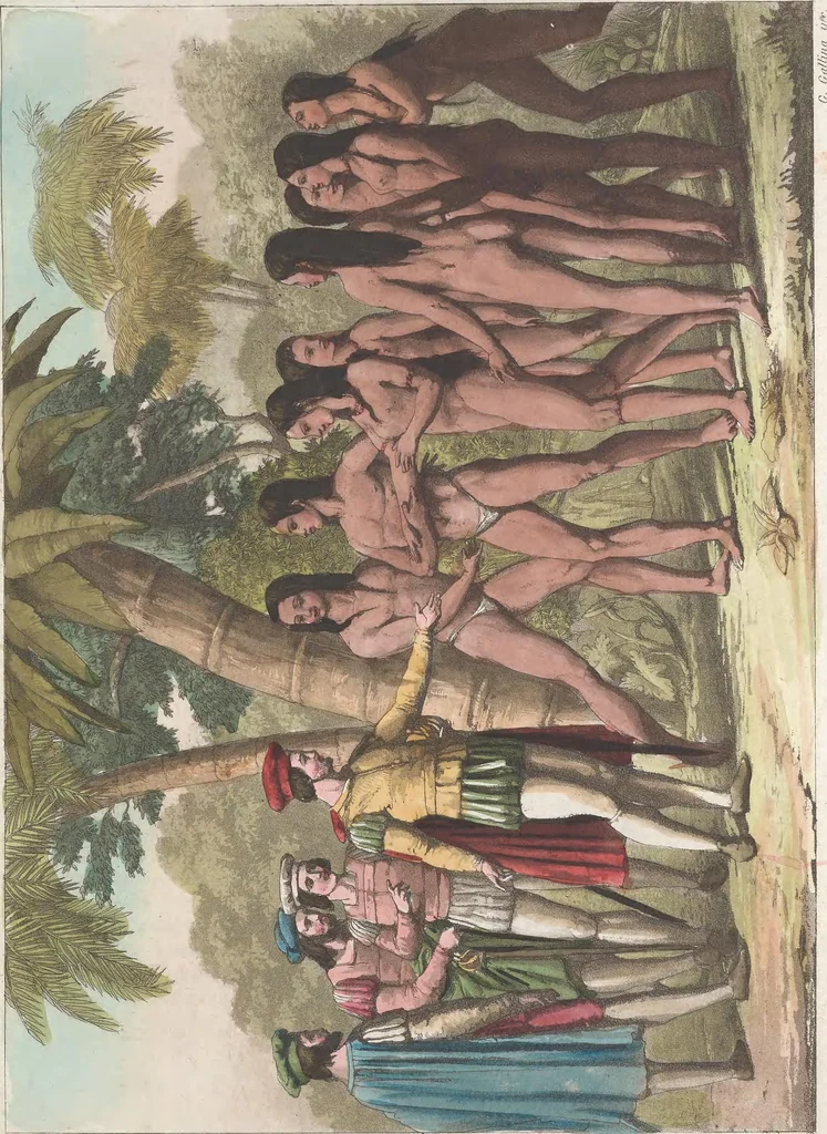 An illustration from Le Costume ancien et moderne ; ou, Histoire du gouvernement, de la milice, de la religion, des arts, sciences et usages de tous les peuples anciens et modernes, d'après les monumens de l'antiquité et accompagné de dessins analogues au sujet, 1815, leaf 54