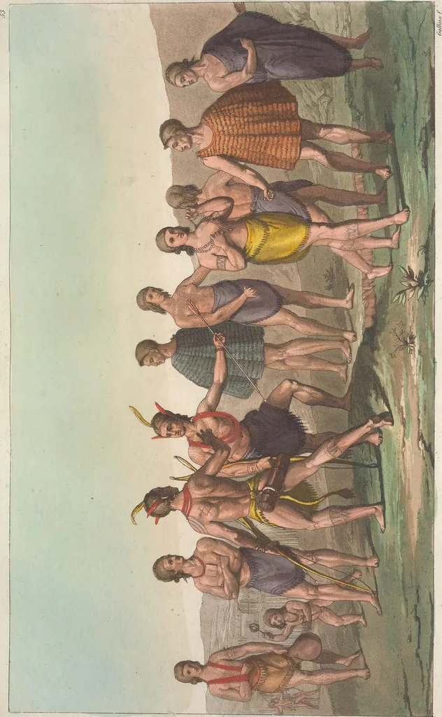 An illustration from Le Costume ancien et moderne ; ou, Histoire du gouvernement, de la milice, de la religion, des arts, sciences et usages de tous les peuples anciens et modernes, d'après les monumens de l'antiquité et accompagné de dessins analogues au sujet, 1815, leaf 542