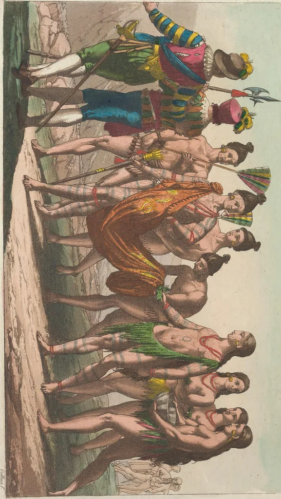 An illustration from Le Costume ancien et moderne ; ou, Histoire du gouvernement, de la milice, de la religion, des arts, sciences et usages de tous les peuples anciens et modernes, d'après les monumens de l'antiquité et accompagné de dessins analogues au sujet, 1815, leaf 597