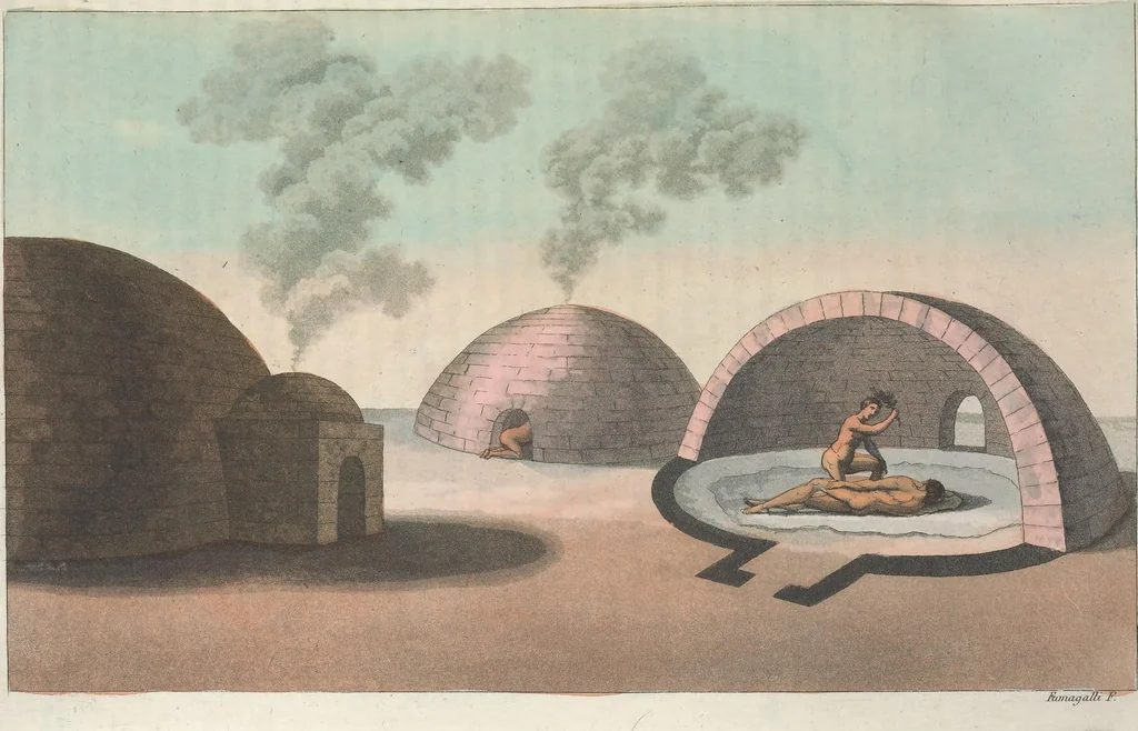 An illustration from Le Costume ancien et moderne ; ou, Histoire du gouvernement, de la milice, de la religion, des arts, sciences et usages de tous les peuples anciens et modernes, d'après les monumens de l'antiquité et accompagné de dessins analogues au sujet, 1815, leaf 759