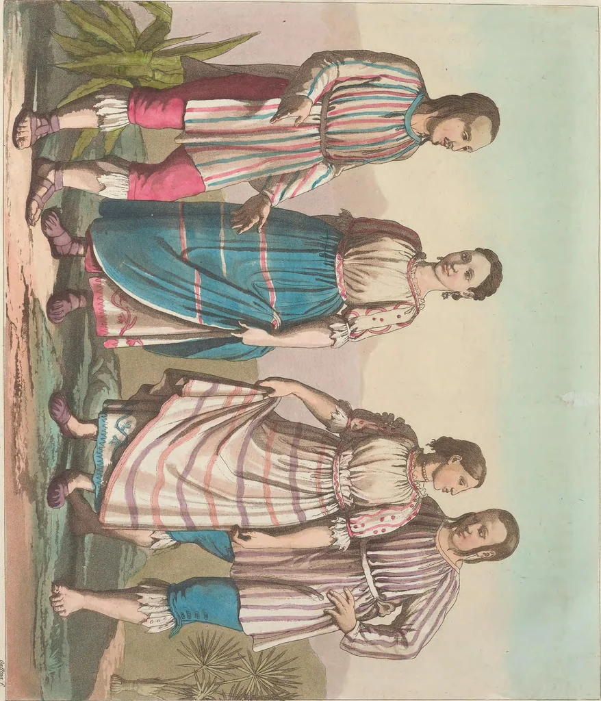 An illustration from Le Costume ancien et moderne ; ou, Histoire du gouvernement, de la milice, de la religion, des arts, sciences et usages de tous les peuples anciens et modernes, d'après les monumens de l'antiquité et accompagné de dessins analogues au sujet, 1815, leaf 775