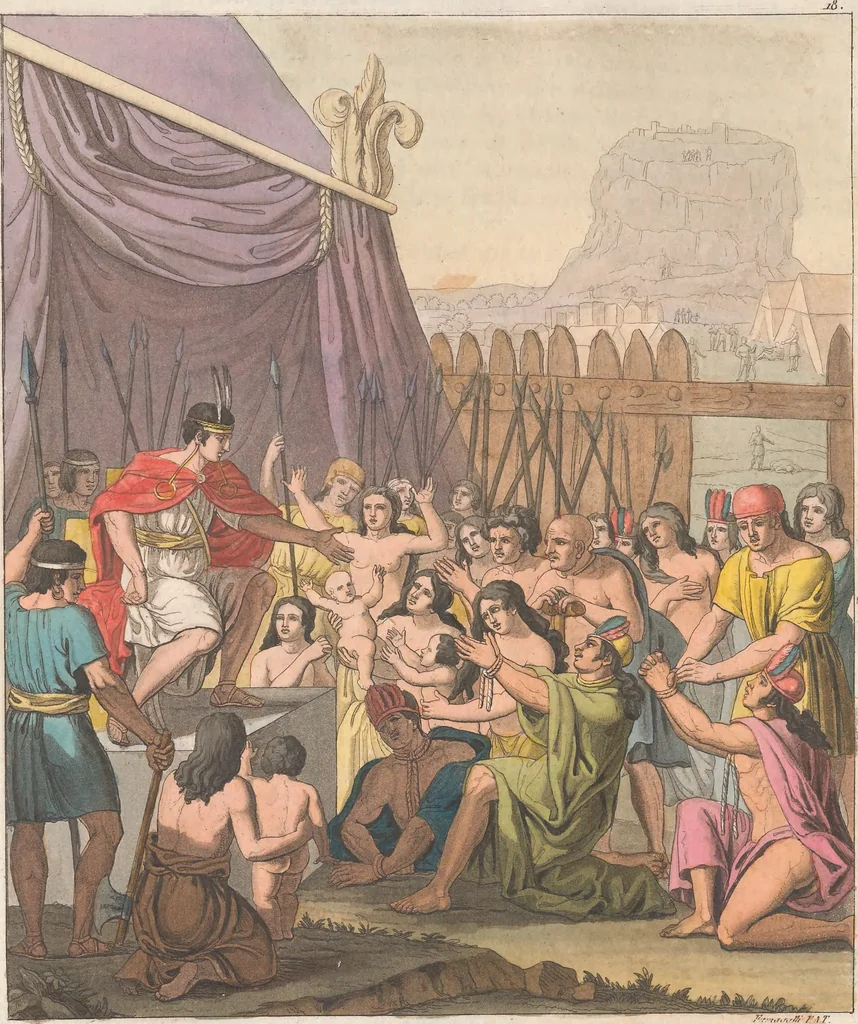 An illustration from Le Costume ancien et moderne ; ou, Histoire du gouvernement, de la milice, de la religion, des arts, sciences et usages de tous les peuples anciens et modernes, d'après les monumens de l'antiquité et accompagné de dessins analogues au sujet, 1815, leaf 159