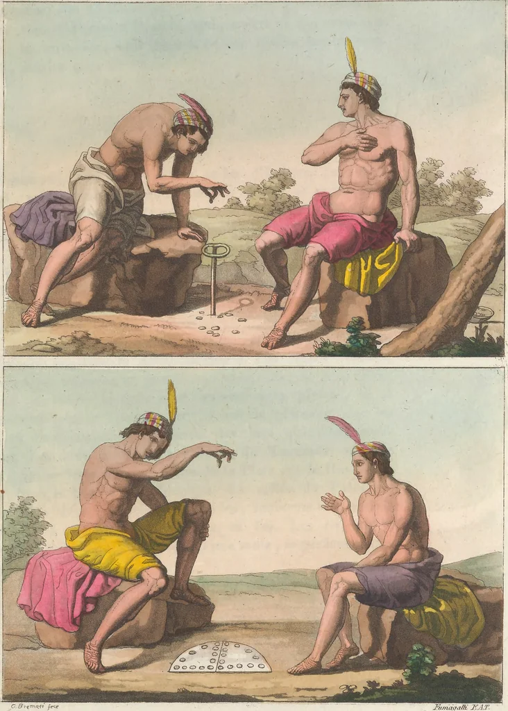 An illustration from Le Costume ancien et moderne ; ou, Histoire du gouvernement, de la milice, de la religion, des arts, sciences et usages de tous les peuples anciens et modernes, d'après les monumens de l'antiquité et accompagné de dessins analogues au sujet, 1815, leaf 266