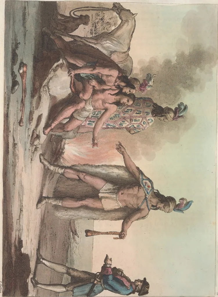 An illustration from Le Costume ancien et moderne ; ou, Histoire du gouvernement, de la milice, de la religion, des arts, sciences et usages de tous les peuples anciens et modernes, d'après les monumens de l'antiquité et accompagné de dessins analogues au sujet, 1815, leaf 371