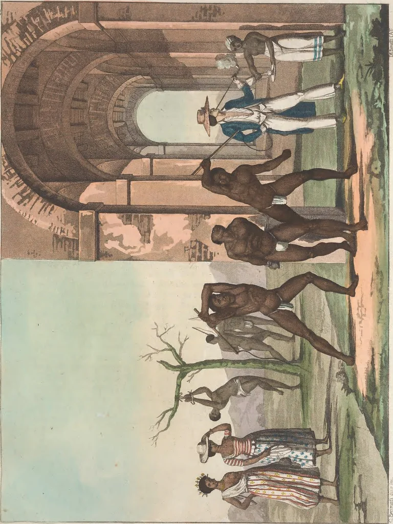 An illustration from Le Costume ancien et moderne ; ou, Histoire du gouvernement, de la milice, de la religion, des arts, sciences et usages de tous les peuples anciens et modernes, d'après les monumens de l'antiquité et accompagné de dessins analogues au sujet, 1815, leaf 550