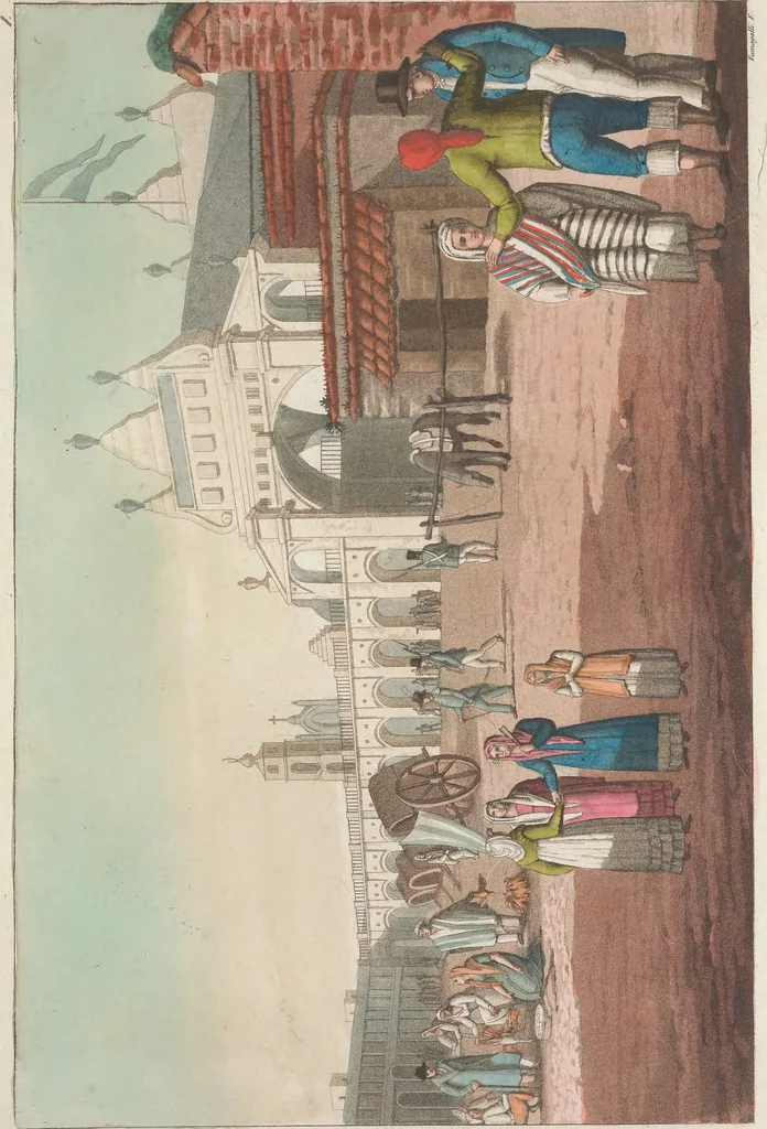 An illustration from Le Costume ancien et moderne ; ou, Histoire du gouvernement, de la milice, de la religion, des arts, sciences et usages de tous les peuples anciens et modernes, d'après les monumens de l'antiquité et accompagné de dessins analogues au sujet, 1815, leaf 700
