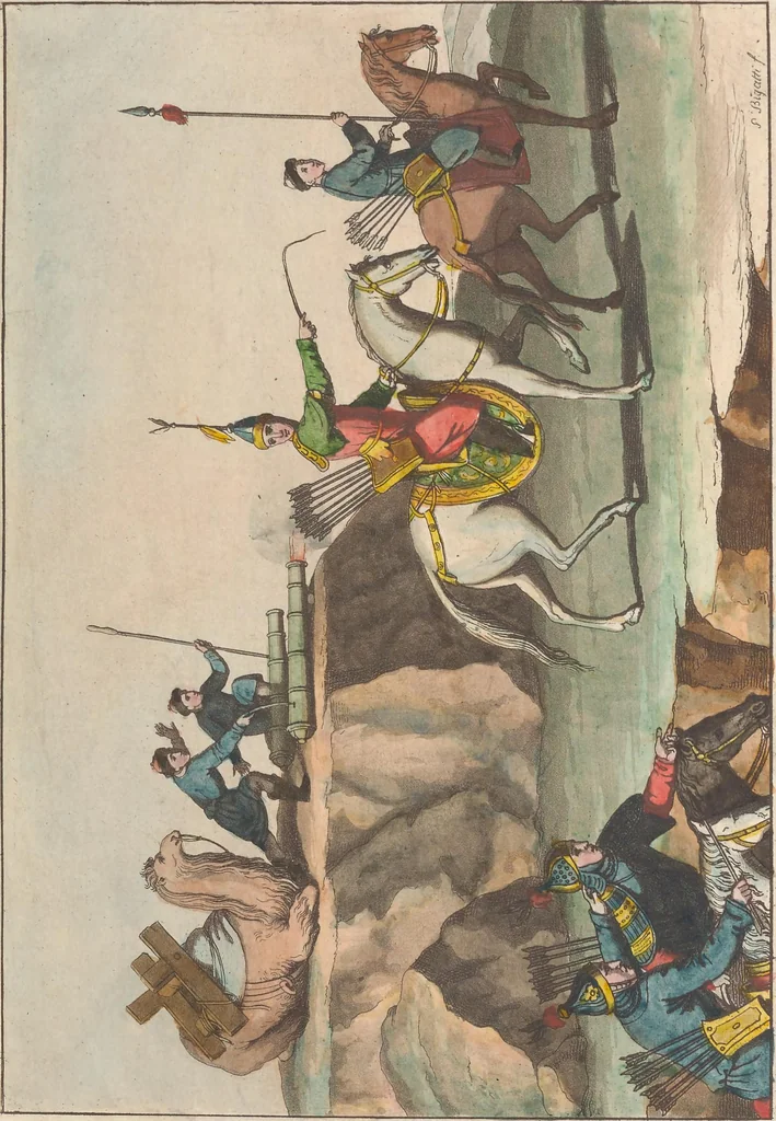 An illustration from Le Costume ancien et moderne ; ou, Histoire du gouvernement, de la milice, de la religion, des arts, sciences et usages de tous les peuples anciens et modernes, d'après les monumens de l'antiquité et accompagné de dessins analogues au sujet, 1815, leaf 211