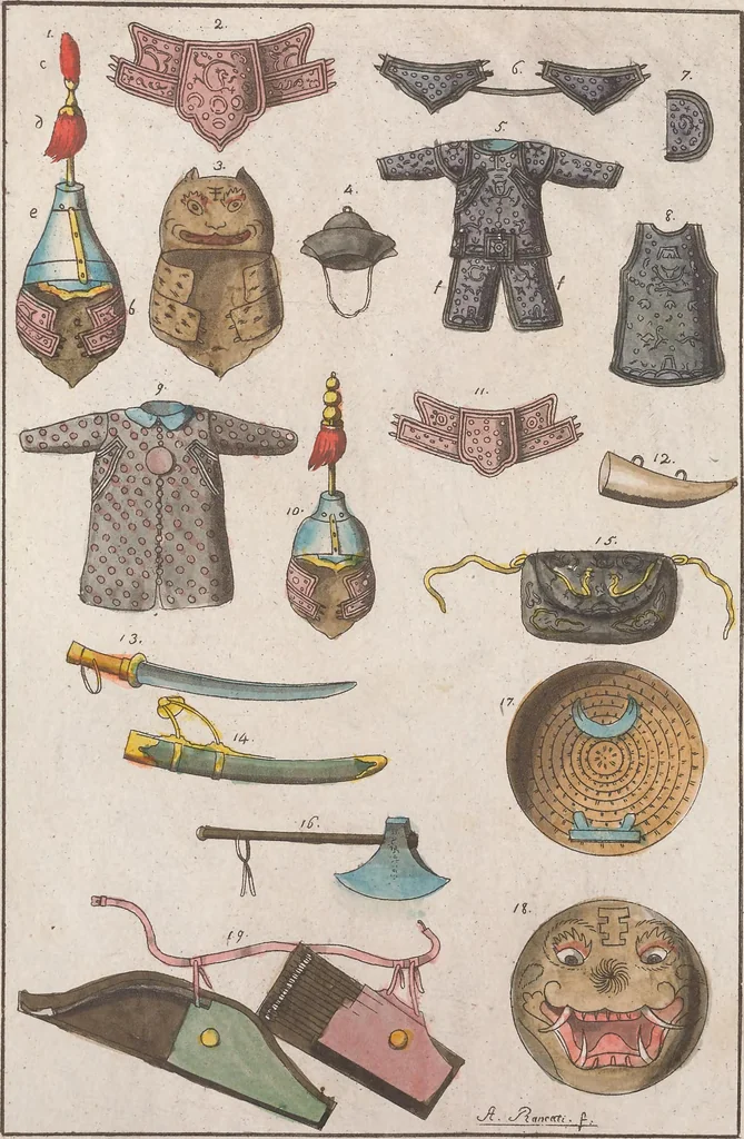 An illustration from Le Costume ancien et moderne ; ou, Histoire du gouvernement, de la milice, de la religion, des arts, sciences et usages de tous les peuples anciens et modernes, d'après les monumens de l'antiquité et accompagné de dessins analogues au sujet, 1815, leaf 214