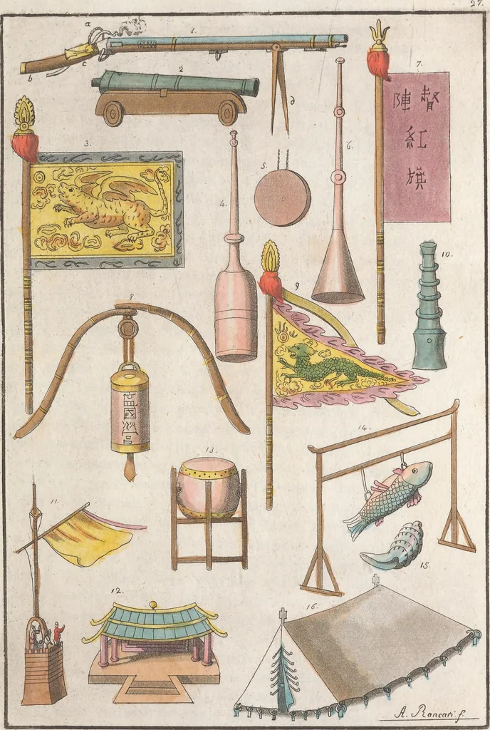 An illustration from Le Costume ancien et moderne ; ou, Histoire du gouvernement, de la milice, de la religion, des arts, sciences et usages de tous les peuples anciens et modernes, d'après les monumens de l'antiquité et accompagné de dessins analogues au sujet, 1815, leaf 217