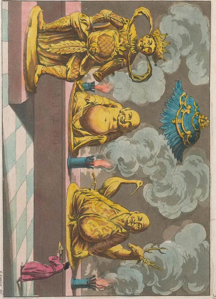 An illustration from Le Costume ancien et moderne ; ou, Histoire du gouvernement, de la milice, de la religion, des arts, sciences et usages de tous les peuples anciens et modernes, d'après les monumens de l'antiquité et accompagné de dessins analogues au sujet, 1815, leaf 244