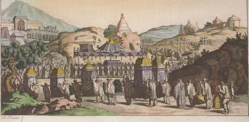An illustration from Le Costume ancien et moderne ; ou, Histoire du gouvernement, de la milice, de la religion, des arts, sciences et usages de tous les peuples anciens et modernes, d'après les monumens de l'antiquité et accompagné de dessins analogues au sujet, 1815, leaf 284