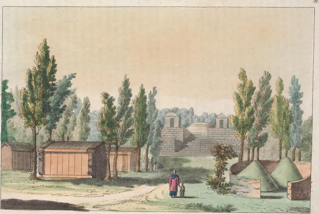 An illustration from Le Costume ancien et moderne ; ou, Histoire du gouvernement, de la milice, de la religion, des arts, sciences et usages de tous les peuples anciens et modernes, d'après les monumens de l'antiquité et accompagné de dessins analogues au sujet, 1815, leaf 288
