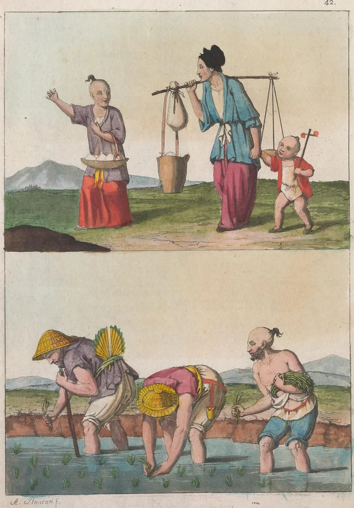An illustration from Le Costume ancien et moderne ; ou, Histoire du gouvernement, de la milice, de la religion, des arts, sciences et usages de tous les peuples anciens et modernes, d'après les monumens de l'antiquité et accompagné de dessins analogues au sujet, 1815, leaf 300