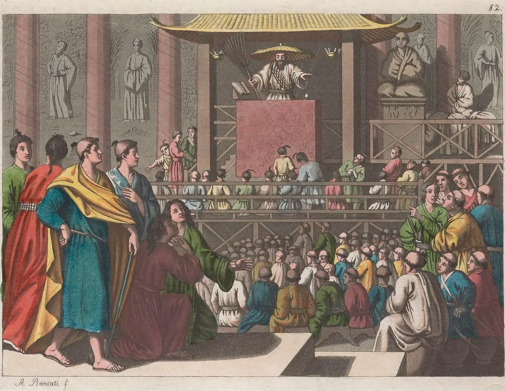 An illustration from Le Costume ancien et moderne ; ou, Histoire du gouvernement, de la milice, de la religion, des arts, sciences et usages de tous les peuples anciens et modernes, d'après les monumens de l'antiquité et accompagné de dessins analogues au sujet, 1815, leaf 600
