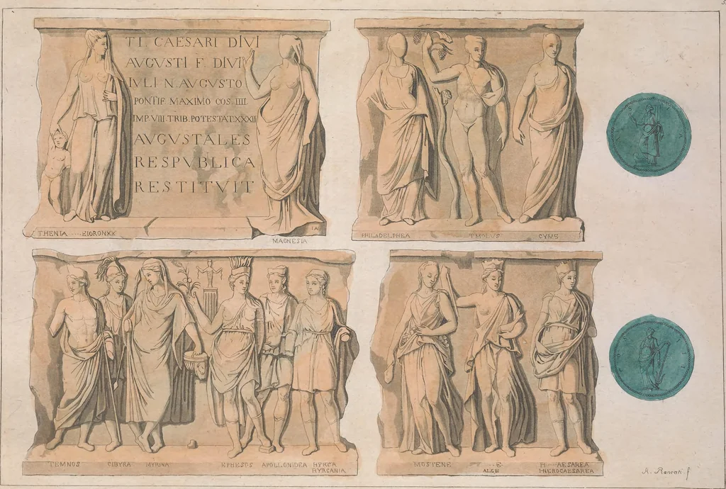 An illustration from Le Costume ancien et moderne ; ou, Histoire du gouvernement, de la milice, de la religion, des arts, sciences et usages de tous les peuples anciens et modernes, d'après les monumens de l'antiquité et accompagné de dessins analogues au sujet, 1815, leaf 68