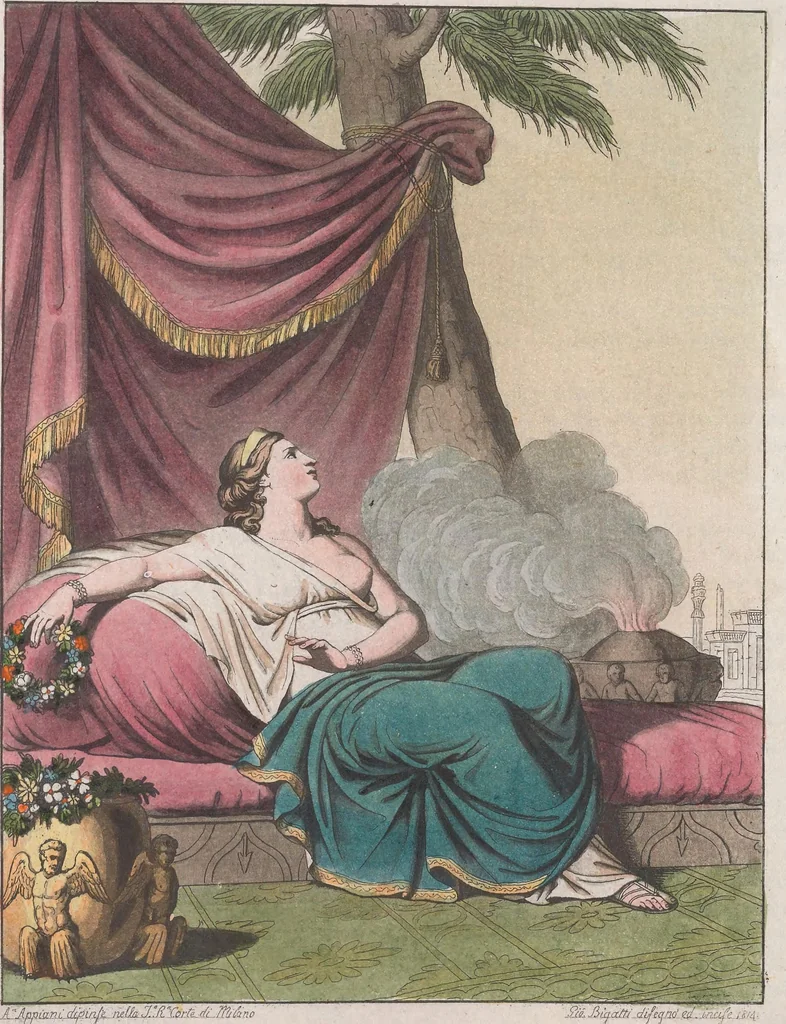 An illustration from Le Costume ancien et moderne ; ou, Histoire du gouvernement, de la milice, de la religion, des arts, sciences et usages de tous les peuples anciens et modernes, d'après les monumens de l'antiquité et accompagné de dessins analogues au sujet, 1815, leaf 74