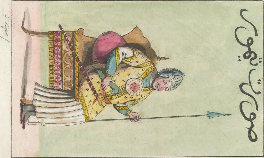 An illustration from Le Costume ancien et moderne ; ou, Histoire du gouvernement, de la milice, de la religion, des arts, sciences et usages de tous les peuples anciens et modernes, d'après les monumens de l'antiquité et accompagné de dessins analogues au sujet, 1815, leaf 115