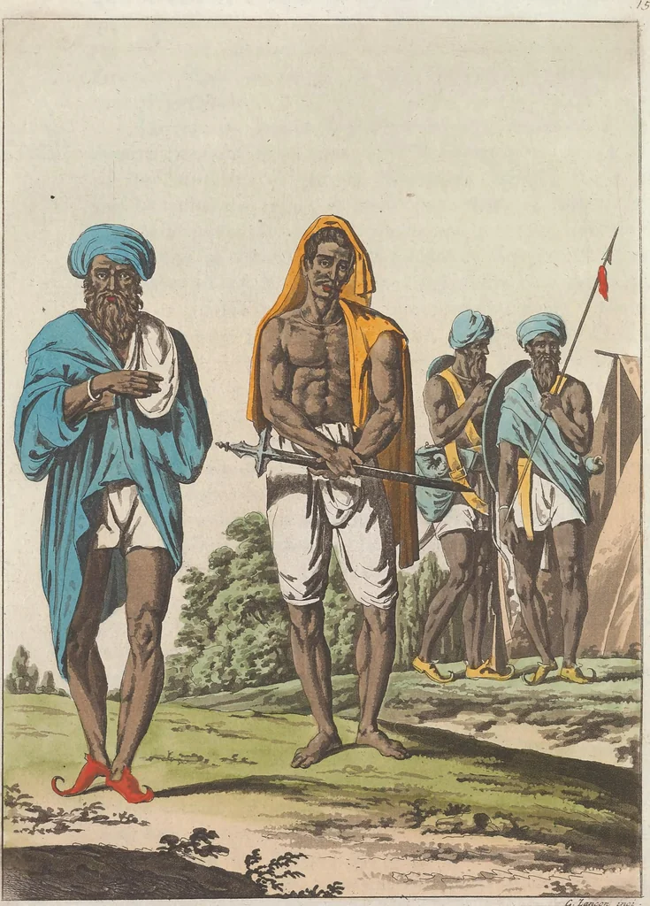 An illustration from Le Costume ancien et moderne ; ou, Histoire du gouvernement, de la milice, de la religion, des arts, sciences et usages de tous les peuples anciens et modernes, d'après les monumens de l'antiquité et accompagné de dessins analogues au sujet, 1815, leaf 133