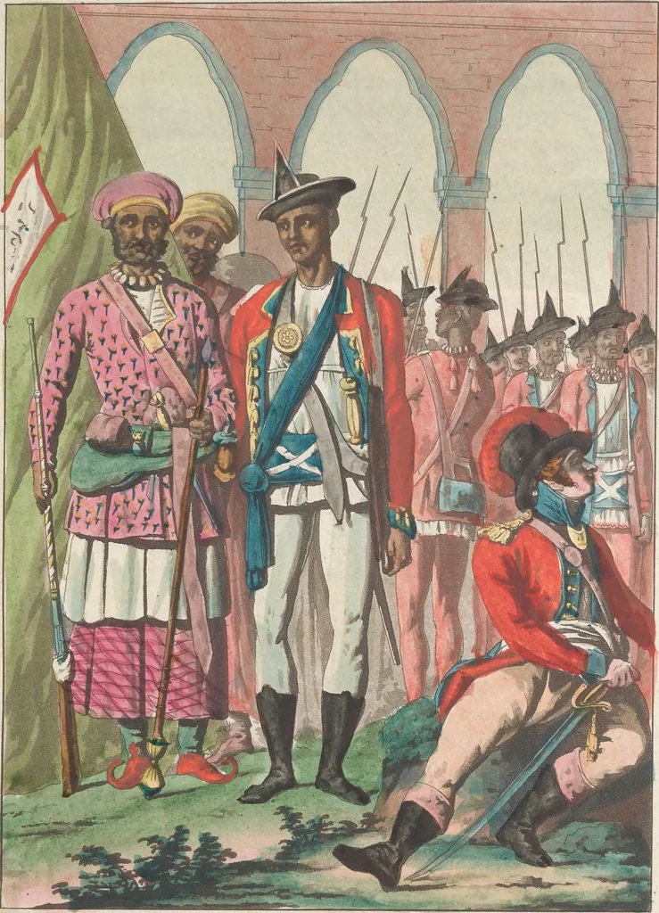 An illustration from Le Costume ancien et moderne ; ou, Histoire du gouvernement, de la milice, de la religion, des arts, sciences et usages de tous les peuples anciens et modernes, d'après les monumens de l'antiquité et accompagné de dessins analogues au sujet, 1815, leaf 156