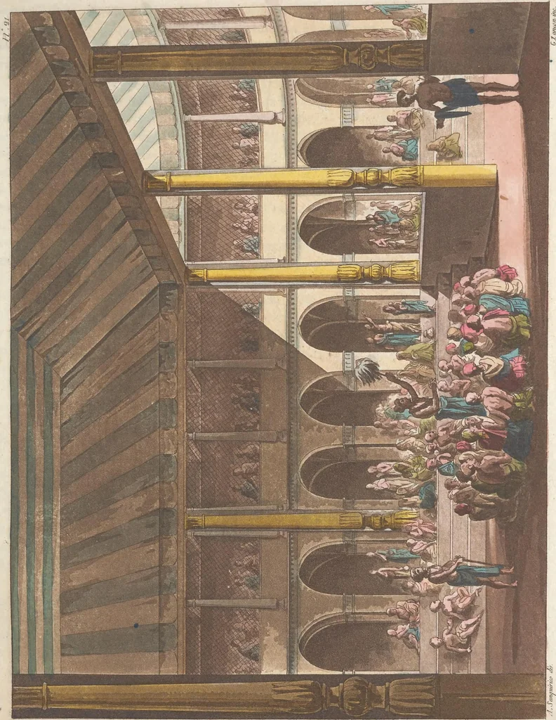 An illustration from Le Costume ancien et moderne ; ou, Histoire du gouvernement, de la milice, de la religion, des arts, sciences et usages de tous les peuples anciens et modernes, d'après les monumens de l'antiquité et accompagné de dessins analogues au sujet, 1815, leaf 188