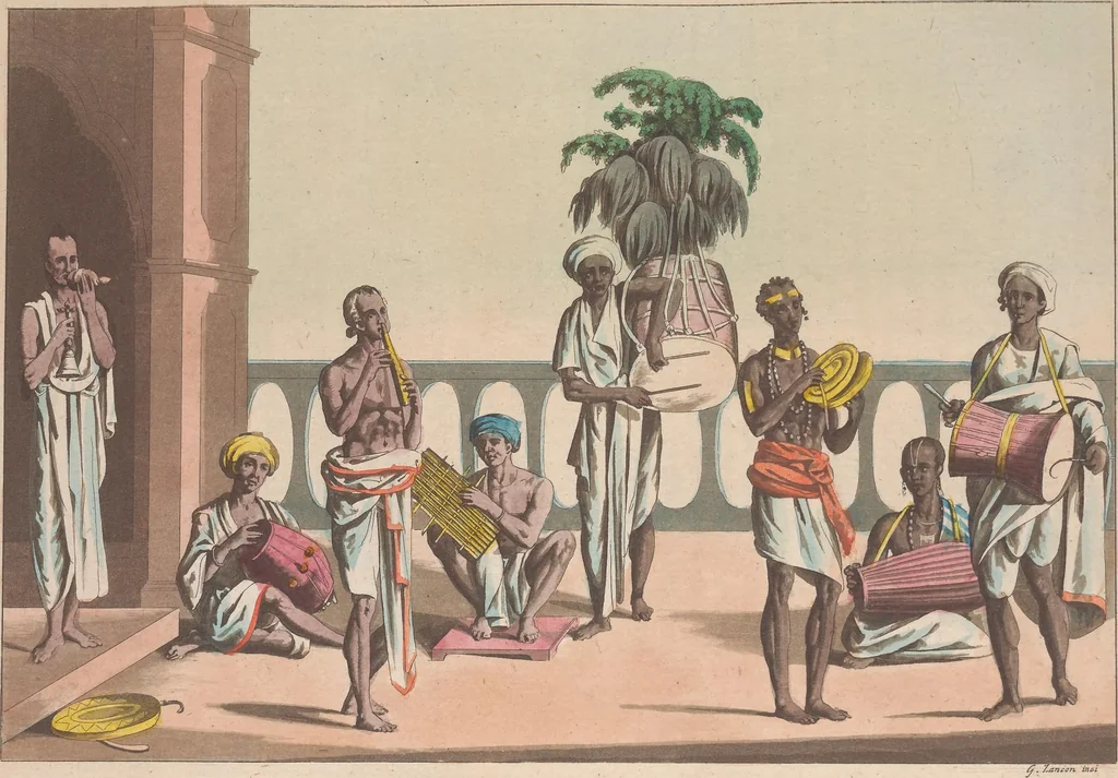 An illustration from Le Costume ancien et moderne ; ou, Histoire du gouvernement, de la milice, de la religion, des arts, sciences et usages de tous les peuples anciens et modernes, d'après les monumens de l'antiquité et accompagné de dessins analogues au sujet, 1815, leaf 344