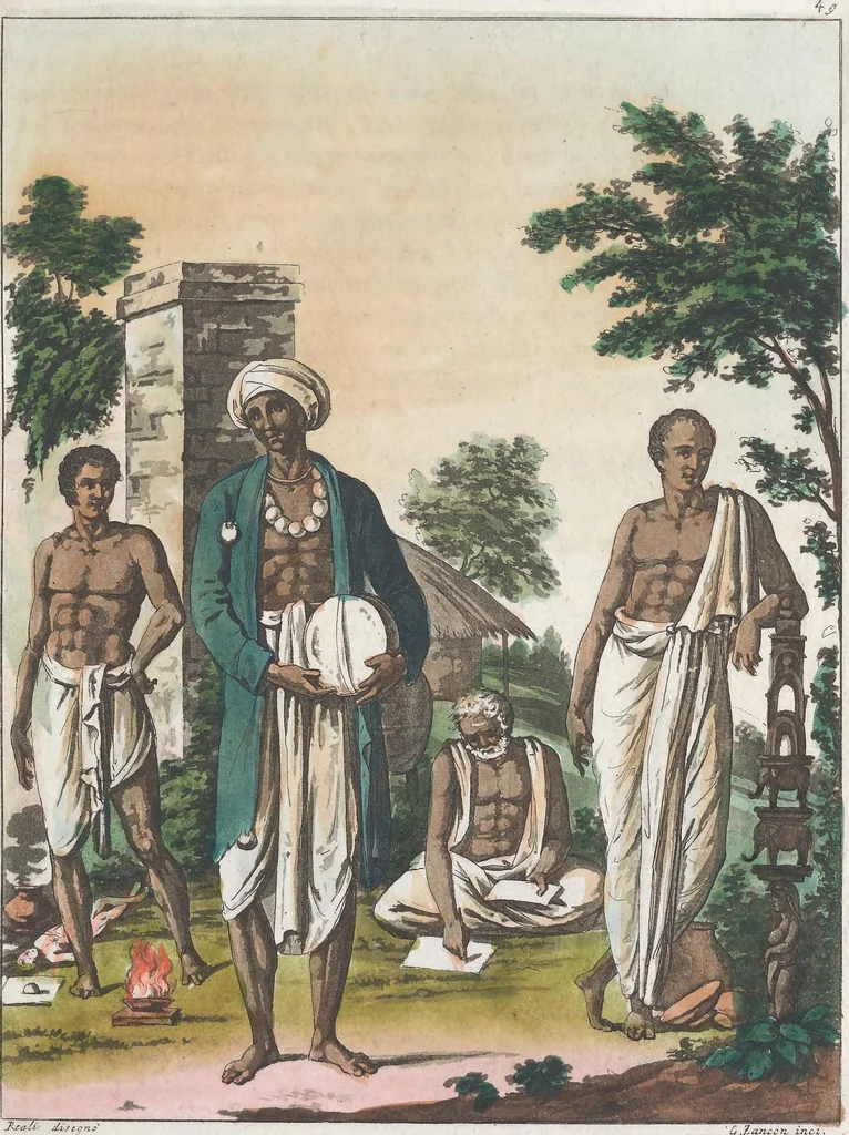 An illustration from Le Costume ancien et moderne ; ou, Histoire du gouvernement, de la milice, de la religion, des arts, sciences et usages de tous les peuples anciens et modernes, d'après les monumens de l'antiquité et accompagné de dessins analogues au sujet, 1815, leaf 348