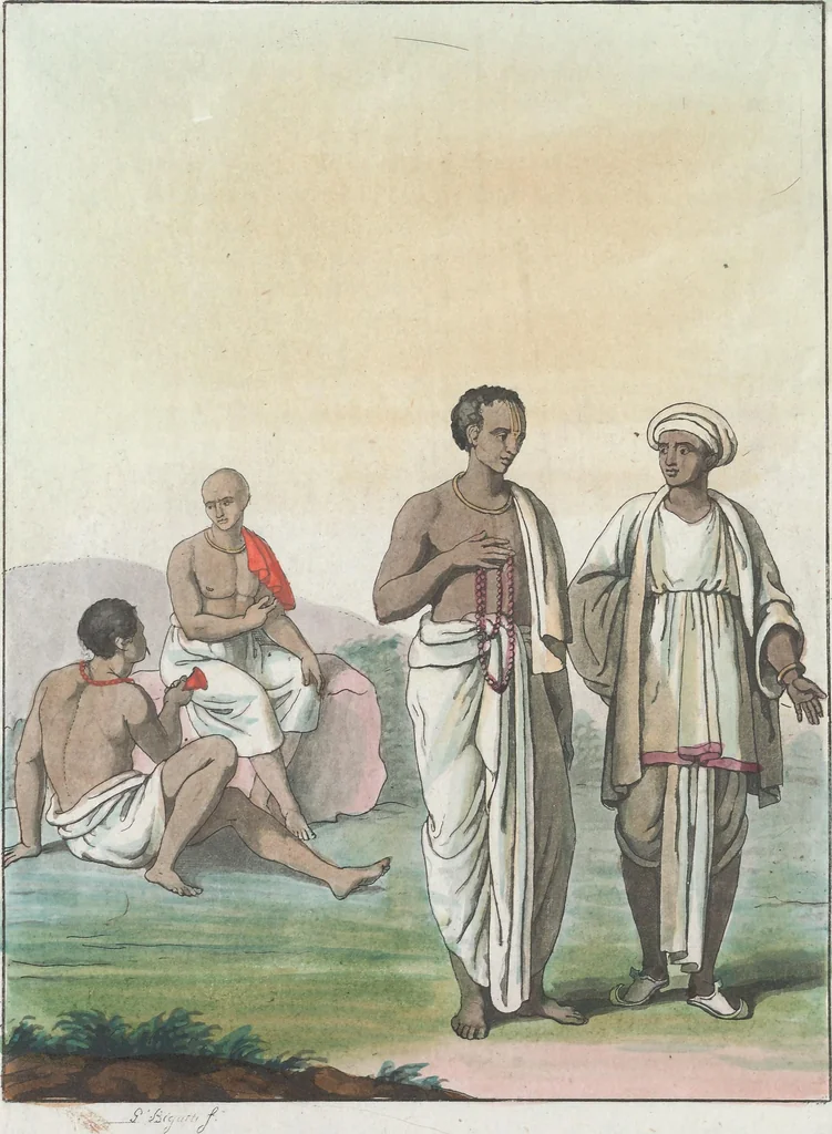 An illustration from Le Costume ancien et moderne ; ou, Histoire du gouvernement, de la milice, de la religion, des arts, sciences et usages de tous les peuples anciens et modernes, d'après les monumens de l'antiquité et accompagné de dessins analogues au sujet, 1815, leaf 393