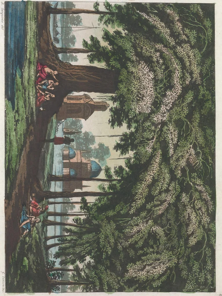 An illustration from Le Costume ancien et moderne ; ou, Histoire du gouvernement, de la milice, de la religion, des arts, sciences et usages de tous les peuples anciens et modernes, d'après les monumens de l'antiquité et accompagné de dessins analogues au sujet, 1815, leaf 43