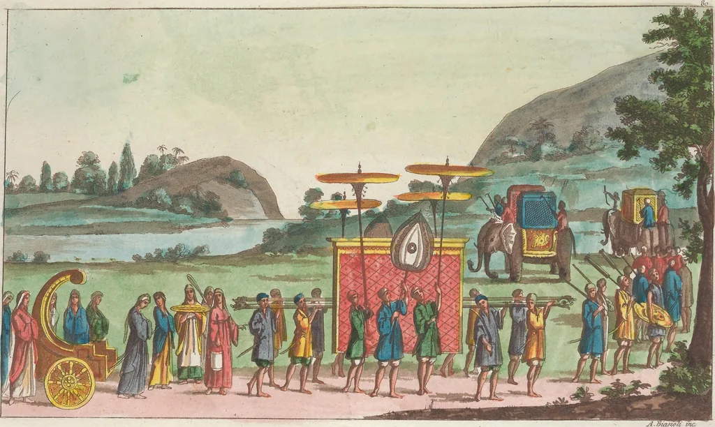 An illustration from Le Costume ancien et moderne ; ou, Histoire du gouvernement, de la milice, de la religion, des arts, sciences et usages de tous les peuples anciens et modernes, d'après les monumens de l'antiquité et accompagné de dessins analogues au sujet, 1815, leaf 610