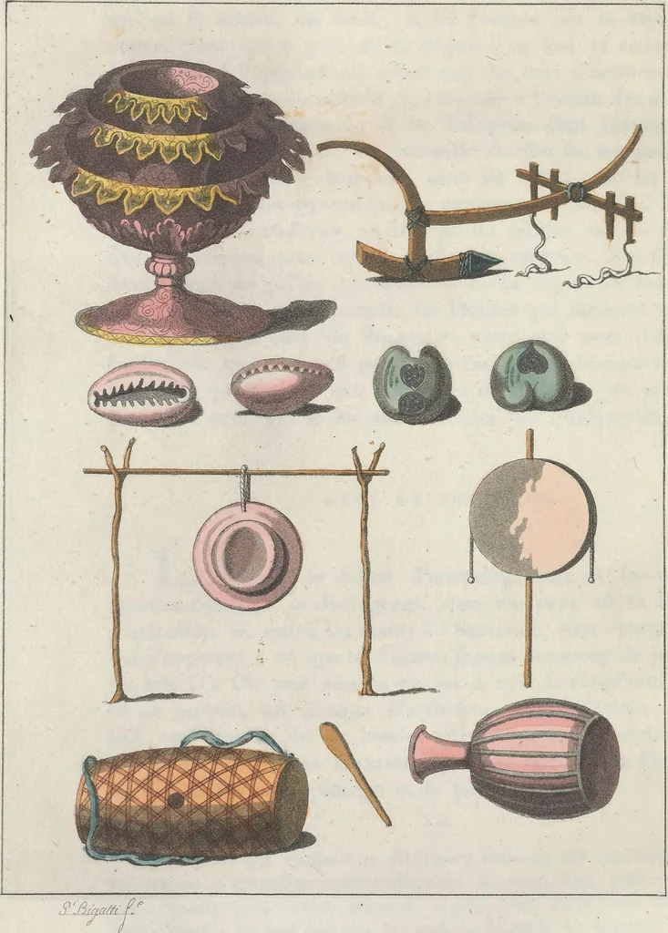 An illustration from Le Costume ancien et moderne ; ou, Histoire du gouvernement, de la milice, de la religion, des arts, sciences et usages de tous les peuples anciens et modernes, d'après les monumens de l'antiquité et accompagné de dessins analogues au sujet, 1815, leaf 737