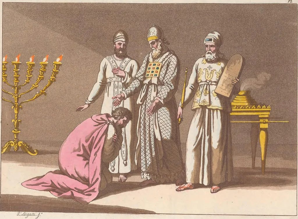 An illustration from Le Costume ancien et moderne ; ou, Histoire du gouvernement, de la milice, de la religion, des arts, sciences et usages de tous les peuples anciens et modernes, d'après les monumens de l'antiquité et accompagné de dessins analogues au sujet, 1815, leaf 124