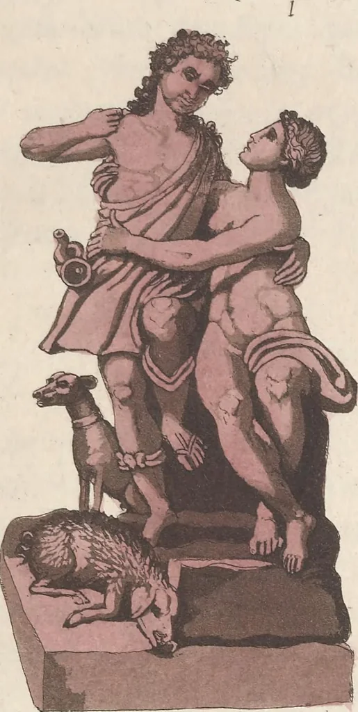 An illustration from Le Costume ancien et moderne ; ou, Histoire du gouvernement, de la milice, de la religion, des arts, sciences et usages de tous les peuples anciens et modernes, d'après les monumens de l'antiquité et accompagné de dessins analogues au sujet, 1815, leaf 14