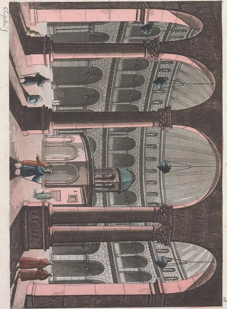 An illustration from Le Costume ancien et moderne ; ou, Histoire du gouvernement, de la milice, de la religion, des arts, sciences et usages de tous les peuples anciens et modernes, d'après les monumens de l'antiquité et accompagné de dessins analogues au sujet, 1815, leaf 179