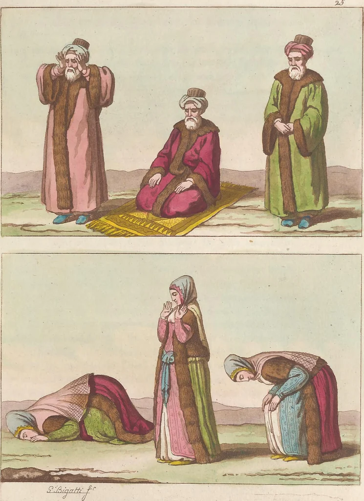 An illustration from Le Costume ancien et moderne ; ou, Histoire du gouvernement, de la milice, de la religion, des arts, sciences et usages de tous les peuples anciens et modernes, d'après les monumens de l'antiquité et accompagné de dessins analogues au sujet, 1815, leaf 252