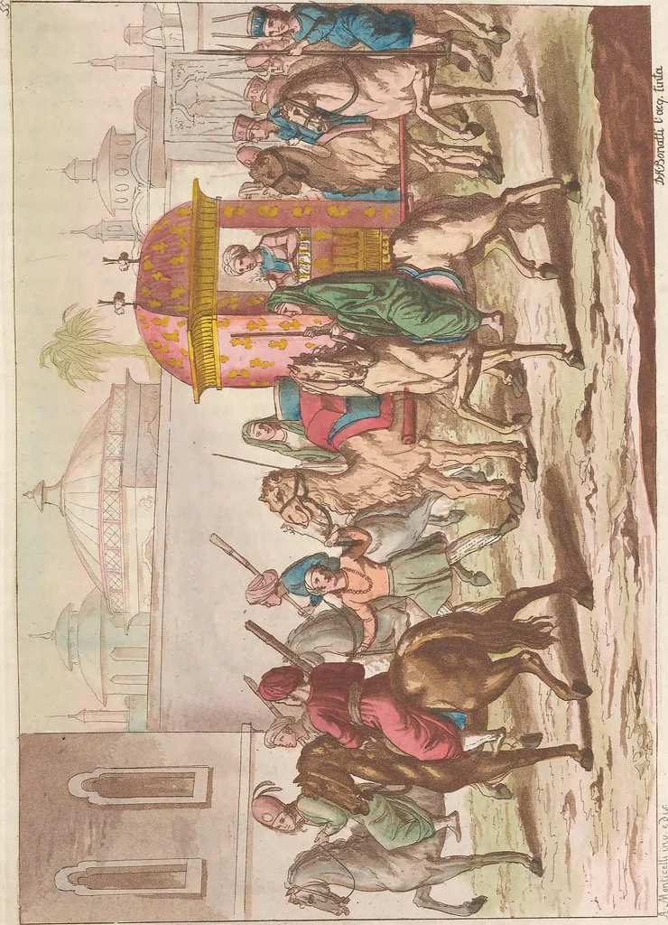 An illustration from Le Costume ancien et moderne ; ou, Histoire du gouvernement, de la milice, de la religion, des arts, sciences et usages de tous les peuples anciens et modernes, d'après les monumens de l'antiquité et accompagné de dessins analogues au sujet, 1815, leaf 578