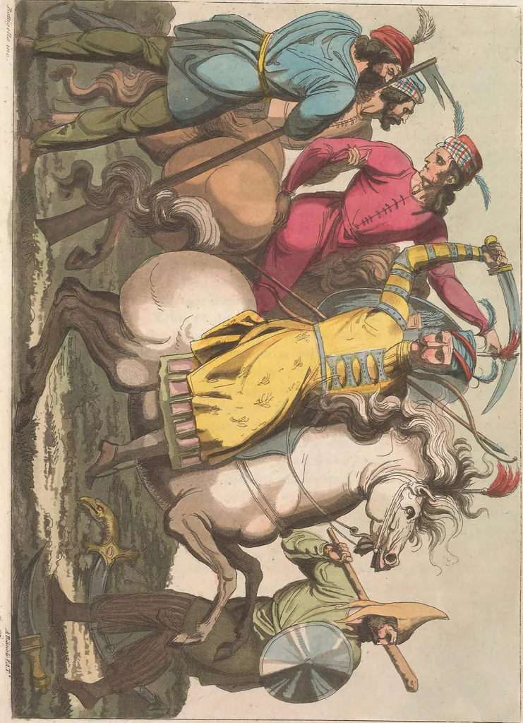 An illustration from Le Costume ancien et moderne ; ou, Histoire du gouvernement, de la milice, de la religion, des arts, sciences et usages de tous les peuples anciens et modernes, d'après les monumens de l'antiquité et accompagné de dessins analogues au sujet, 1815, leaf 607