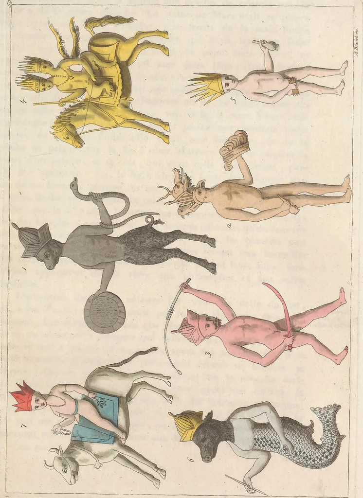 An illustration from Le Costume ancien et moderne ; ou, Histoire du gouvernement, de la milice, de la religion, des arts, sciences et usages de tous les peuples anciens et modernes, d'après les monumens de l'antiquité et accompagné de dessins analogues au sujet, 1815, leaf 612