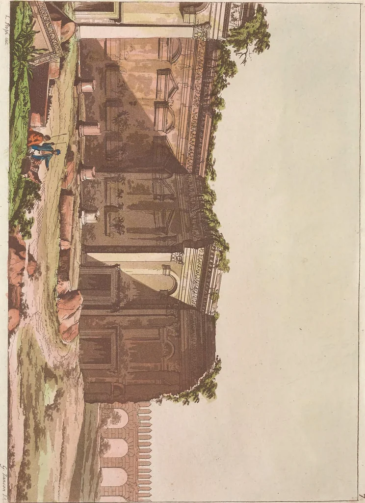 An illustration from Le Costume ancien et moderne ; ou, Histoire du gouvernement, de la milice, de la religion, des arts, sciences et usages de tous les peuples anciens et modernes, d'après les monumens de l'antiquité et accompagné de dessins analogues au sujet, 1815, leaf 77