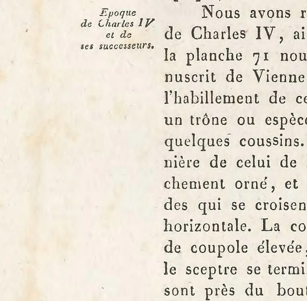An illustration from Le Costume ancien et moderne ; ou, Histoire du gouvernement, de la milice, de la religion, des arts, sciences et usages de tous les peuples anciens et modernes, d'après les monumens de l'antiquité et accompagné de dessins analogues au sujet, 1815, leaf 754