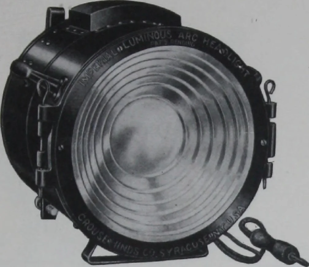 An illustration from Crouse-Hinds imperial arc headlights and imperial incandescent headlights., 1916, leaf 10