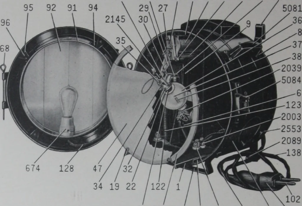 An illustration from Crouse-Hinds imperial arc headlights and imperial incandescent headlights., 1916, leaf 101